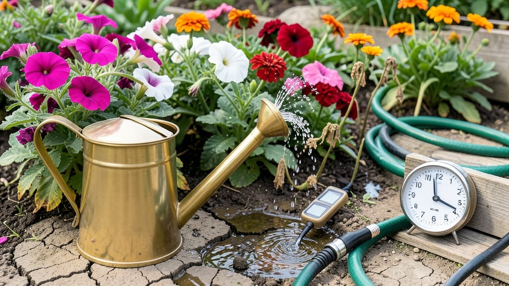 How Often to Water Flowers Outside: Soil Test Method for Perfect Timing