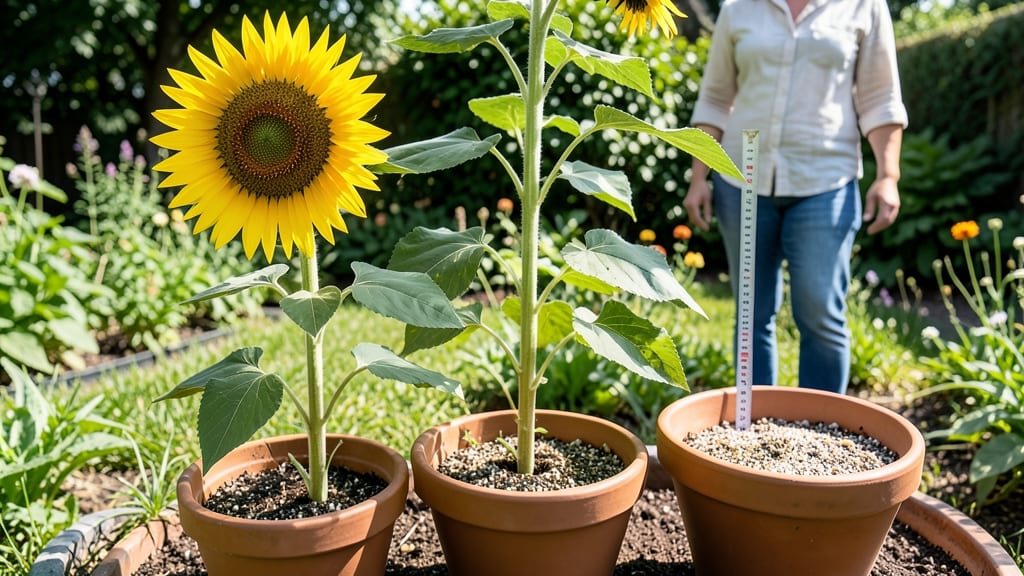 How Tall Do Sunflowers Grow in Pots: Variety-Specific Heights for Container Gardening